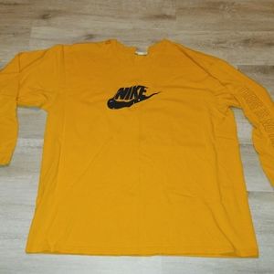 VTG Nike Black Swoosh Logo Long Sleeve Shirt